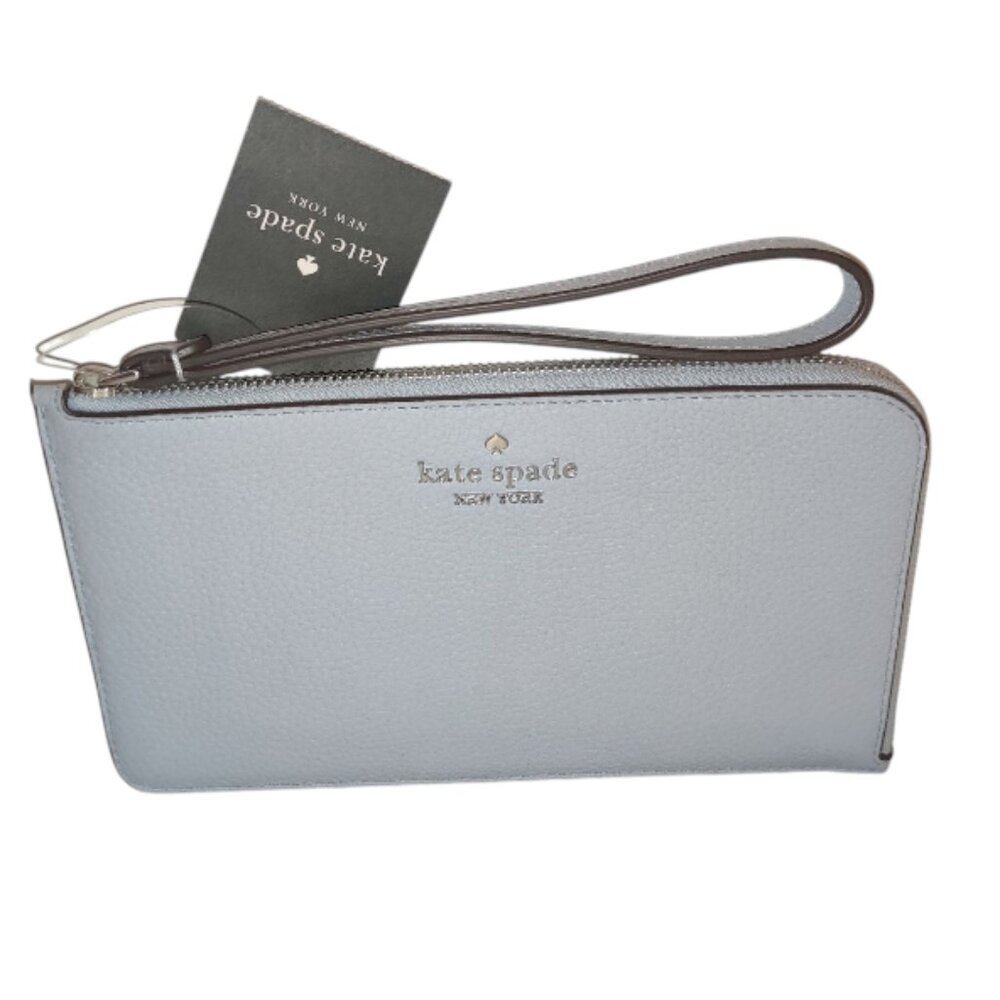 Kate Spade Lucy Medium L Zip Around Wristlet In Serentity 404